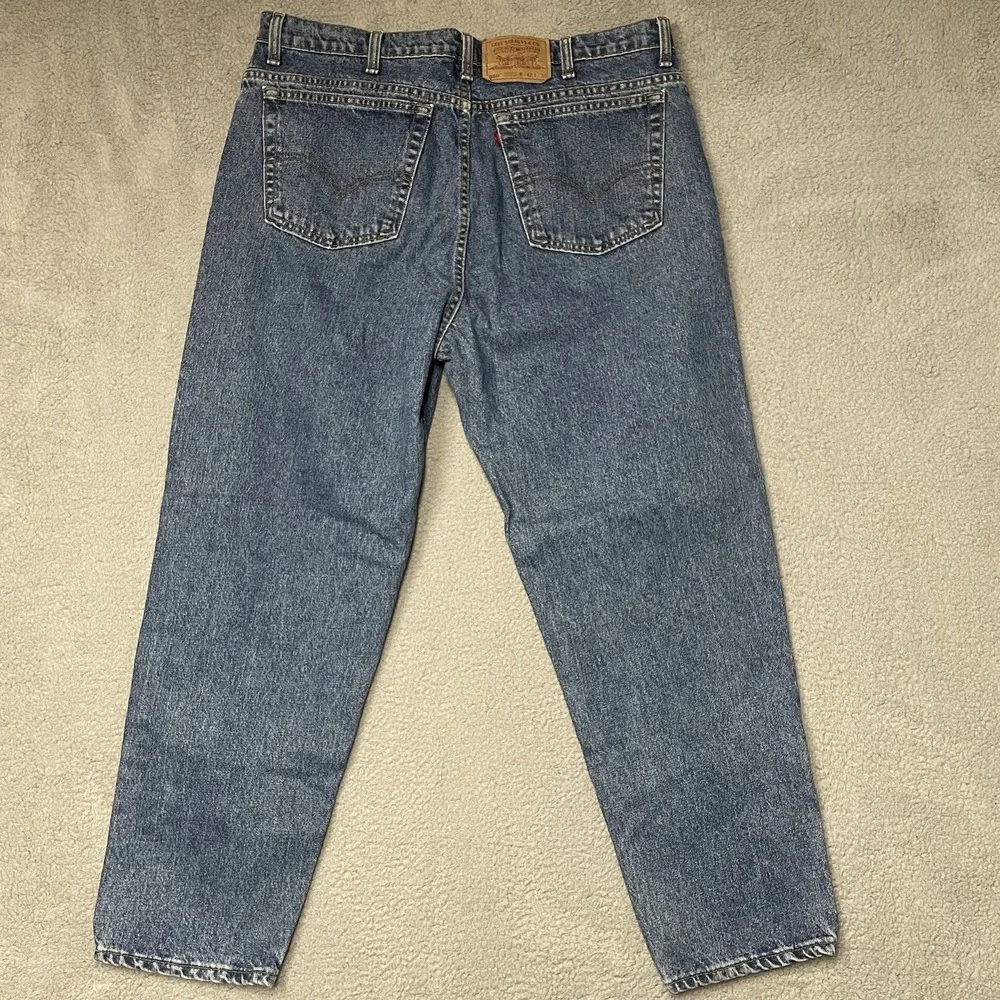 Vintage Levis 550 Jeans Mens 42x30 Blue Relaxed Taper Denim Pants VTG 80s 90s